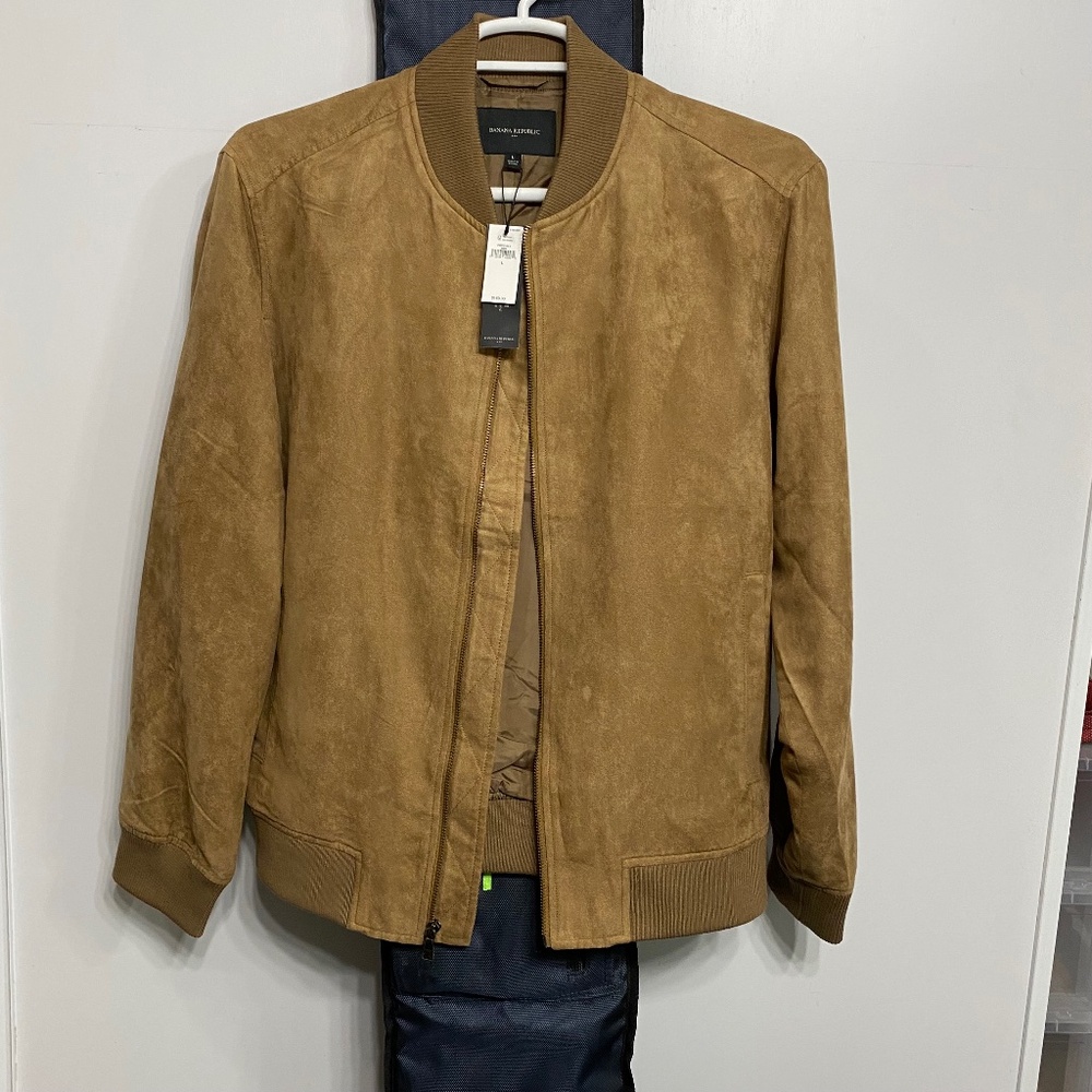 Banana Republic Vegan Suede Bomber